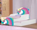 Ver imagem 4 de Bicama Infantil Uly Unicórnio Arco Íris com Colchões