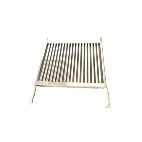 Grelha Uruguaia Inox 57X40Cm Para Churrasqueira E Premoldada
