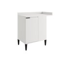 Ver imagem 1 de Balcão de Cozinha Canto Miami 1 Porta com Tampo Carraro Branco