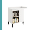 Ver imagem 3 de Balcão de Cozinha Canto Miami 1 Porta com Tampo Carraro Branco