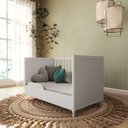 Ver imagem 4 de Quarto Bebê Completo Berço Cômoda e Guarda-roupa Fofura - Branco