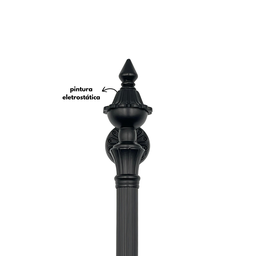 Puxador Colonial Jd 61cm Preto Fosco - 6