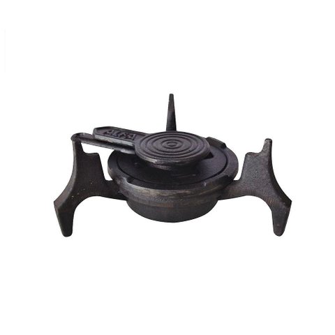 Fogareiro Espiriteira Ferro À Álcool com Tampa Alfa 20x9cm