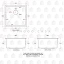 Ver imagem 7 de Cuba Gourmet Terena 44x44cm e Calha Waiana Embutida 45x18cm Aço Inox 304 - Preto