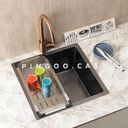 Ver imagem 4 de Cuba Gourmet Terena 44x44cm e Calha Waiana Embutida 45x18cm Aço Inox 304 - Preto