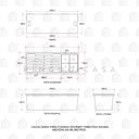 Ver mais imagens de Cuba Gourmet Terena 44x44cm e Calha Waiana Embutida 45x18cm Aço Inox 304 - Preto