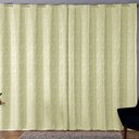 Ver imagem 2 de Cortina Sala Jacquard 5.00m X 2.60m Semi Blackout Requinte Varão Simples:Palha