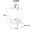 Ver imagem 5 de Mesa de Apoio Lateral Duda Branco com Pés de Ferro Bronze Ofertamo