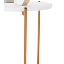 Ver imagem 4 de Mesa de Apoio Lateral Duda Branco com Pés de Ferro Bronze Ofertamo