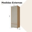 Ver imagem 3 de Armario Lavanderia 2 Portas 2 Gavetas Nesher 70cm 100 MDF