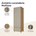 Ver imagem 6 de Armario Lavanderia 2 Portas 2 Gavetas Nesher 70cm 100 MDF