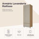 Ver imagem 5 de Armario Lavanderia 2 Portas 2 Gavetas Nesher 70cm 100 MDF