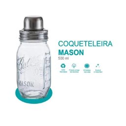 Coqueteleira De Vidro Com Tampa Inox 500Ml - Casa Linda - 2