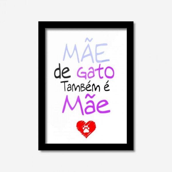 Quadro Decorativo Mãe de Gato Também é Mãe 33cmx24cm Los Quadros - 1