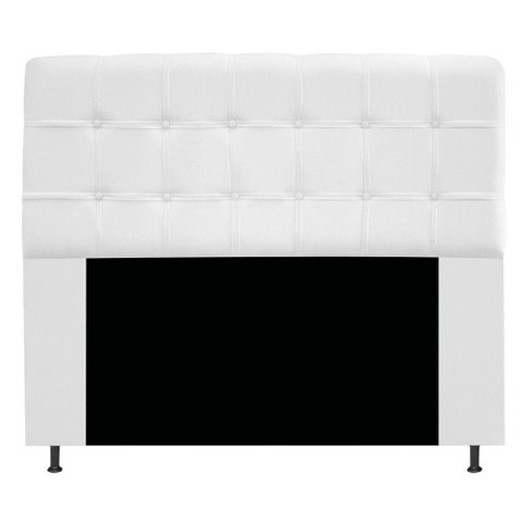 Cabeceira Estofada Mel 195 Cm King Size Suede Branco