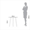 Ver imagem 4 de Mesa de Canto Redonda 60cm Lisboa Off White/freijó - Dalla Costa