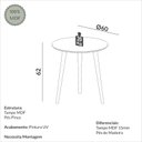 Ver imagem 3 de Mesa de Canto Redonda 60cm Lisboa Off White/freijó - Dalla Costa