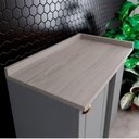 Ver imagem 4 de Balcão Canto Americana Henn com Tampo Mdf Henn 94 Cm Cinza/calcare