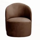 Ver imagem 3 de Poltrona Stela Cor:Veludo Marrom 260