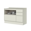 Ver imagem 6 de Balcão Pia 120cm 1 Porta 4 Gavetas 100% MDF com Tampo Fineze Bege/Areia HP
