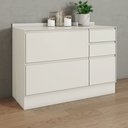 Ver imagem 1 de Balcão Pia 120cm 1 Porta 4 Gavetas 100% MDF com Tampo Fineze Bege/Areia HP