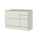 Ver imagem 3 de Balcão Pia 120cm 1 Porta 4 Gavetas 100% MDF com Tampo Fineze Bege/Areia HP