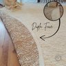 Tapete Artesanal Redondo Boho Peludo Dupla Face Caramelo 2m - 6