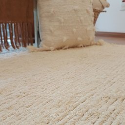 Tapete Artesanal Redondo Boho Peludo Dupla Face Caramelo 2m - 4