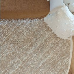 Tapete Artesanal Redondo Boho Peludo Dupla Face Caramelo 2m - 7