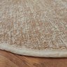 Tapete Artesanal Redondo Boho Peludo Dupla Face Caramelo 2m - 1
