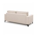 Ver imagem 4 de Sofá Sala de Estar Marselha 230cm 3 Lugares Pés em Metal Linho Off White M1 - Monari Design