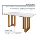 Ver imagem 7 de Mesa de Jantar 6 Lugares Tampo Vidro e MDF Tessera Off White Amêndoa Clean/Off White