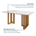Ver imagem 6 de Mesa de Jantar 6 Lugares Tampo Vidro e MDF Tessera Off White Amêndoa Clean/Off White