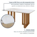 Ver mais imagens de Mesa de Jantar 6 Lugares Tampo Vidro e MDF Tessera Off White Amêndoa Clean/Off White