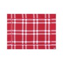 Ver imagem 1 de Lugar Americano em Tecido Jacquard Contorno Bordado 50x36cm Mameg Xadrez Angeline