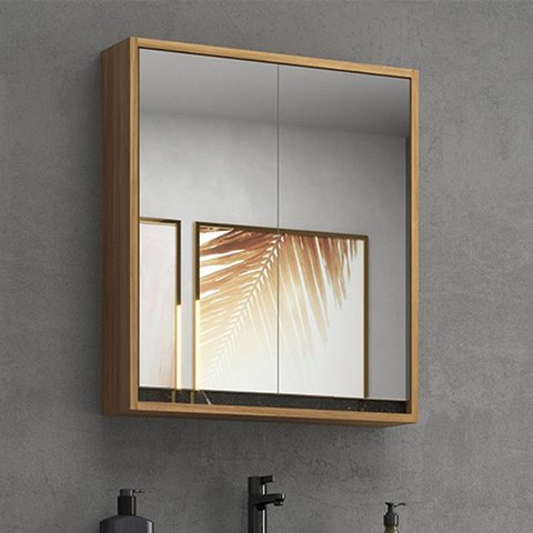 Armário de Banheiro 60cm 02 Portas com Espelho Ref 651 Cewal - Itapuã/portoro
