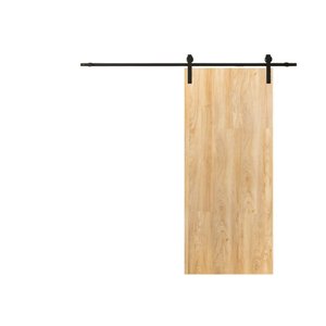 Porta de Correr 210x80 Kit Celeiro Preto