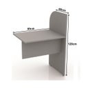 Ver imagem 4 de Baia CONTINUAÇÃO para Atendimento 1,20x0,80x0,60m - NEWCITY - CINZA/CINZA - 24011