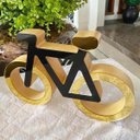 Ver imagem 3 de Bicicleta em Madeira Decoryou Ref 320 Preto e Ouro Espelhado