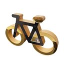 Ver imagem 1 de Bicicleta em Madeira Decoryou Ref 320 Preto e Ouro Espelhado