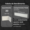 Ver imagem 7 de Kit 20 Barra Rodapé de Poliestireno 10cm X 2m Acabamento Moderno
