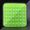 Pop It Brilha no Escuro Fluorescente Quadrado Fidget Toy Brinquedo Anti Stress Sensorial - Verde - 1