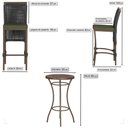 Ver imagem 2 de Mesa Bistro e 4 Banquetas Roma Marrom Corda Náutica 13 Trama Original