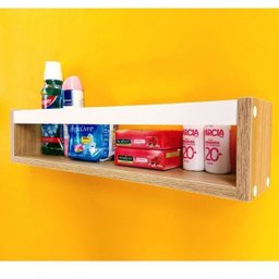 Kit 2 Nichos Porta Livros Infantis Prateleira Organizadora de Bonecos Estante de Brinquedos 55cm - 6