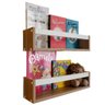 Kit 2 Nichos Porta Livros Infantis Prateleira Organizadora de Bonecos Estante de Brinquedos 55cm - 2