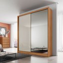 Ver imagem 1 de Guarda-roupa Virtus 1600 com 1 Porta Espelho Peliculado 2 Portas e 3 Gavetas