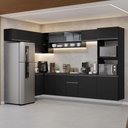 Ver imagem 1 de Armário de Cozinha Completa de Canto Suspenso 465 Cm Preto Nice Madesa 03