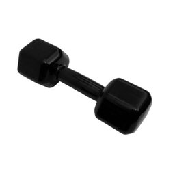 Halter Sextavado Emborrachado 3kg Fundidos de Minas - Preto - 2