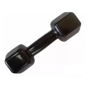 Halter Sextavado Emborrachado 3kg Fundidos de Minas - Preto