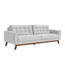 Ver imagem 1 de Sofá Clean 2 Lugares 150cm Cinza Bouclé com Espuma D26 Estrutura Madeira Sallar Home